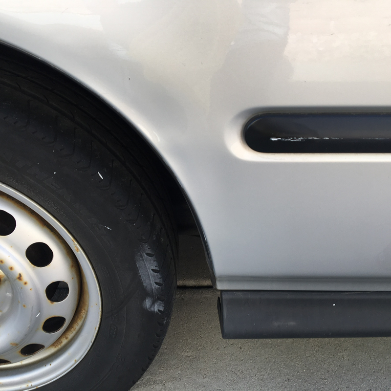 After, I was also able to get the paint off the black plastic , too.